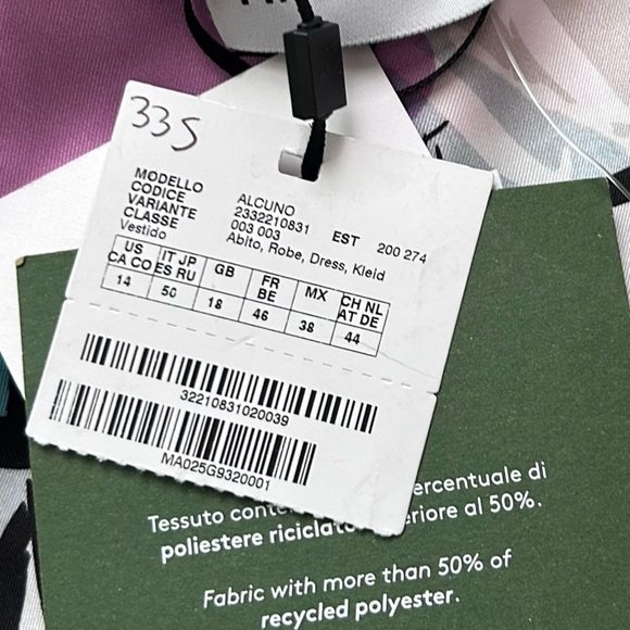 NWT MARELLA Alcuno Graphic Print Mini Shirt Dress Sz 14 US - Picture 14 of 15